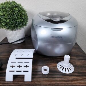 Brookstone Ultrasonic Cleaner CD-7830A Silver Jewelry Watch Eyeglass 35W Digital